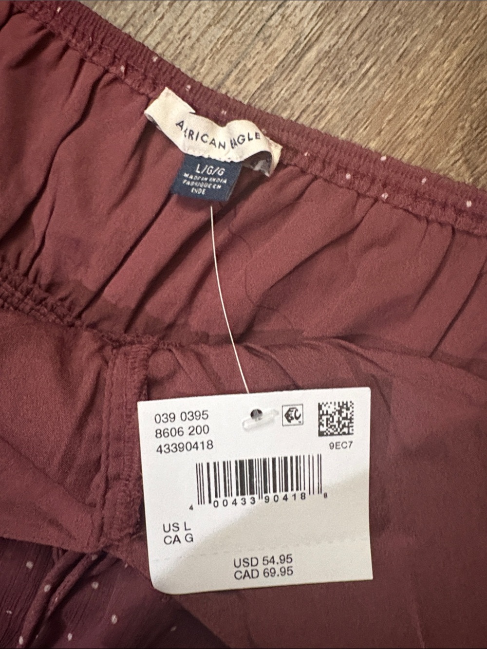 American Eagle Outfitters Burgundy Polka Dot Ruffle Strap Dress - Picture 4 of 6